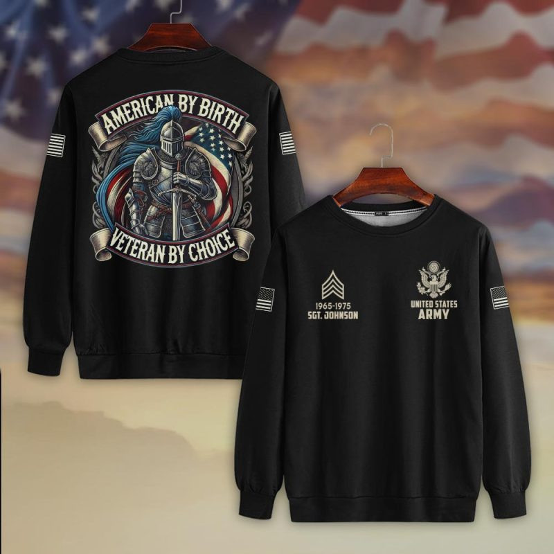 Premium Custom US Army Sweatshirt VPVC750355, Gifts For US Army Veteran, Gifts On Father’s Day, Veterans Day