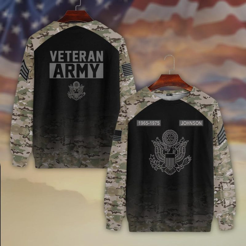 Premium Custom US Army Sweatshirt VPVC750356, Gifts For US Army Veteran, Gifts On Father’s Day, Veterans Day