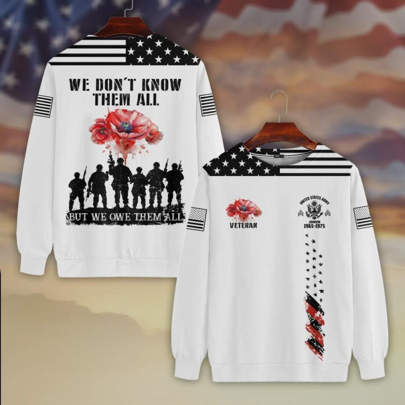 Premium Custom US Army Sweatshirt VPVC750360, Gifts For US Army Veteran, Gifts On Father’s Day, Veterans Day