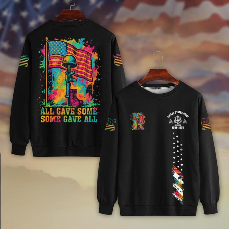 Premium Custom US Army Sweatshirt VPVC750364, Gifts For US Army Veteran, Gifts On Father’s Day, Veterans Day