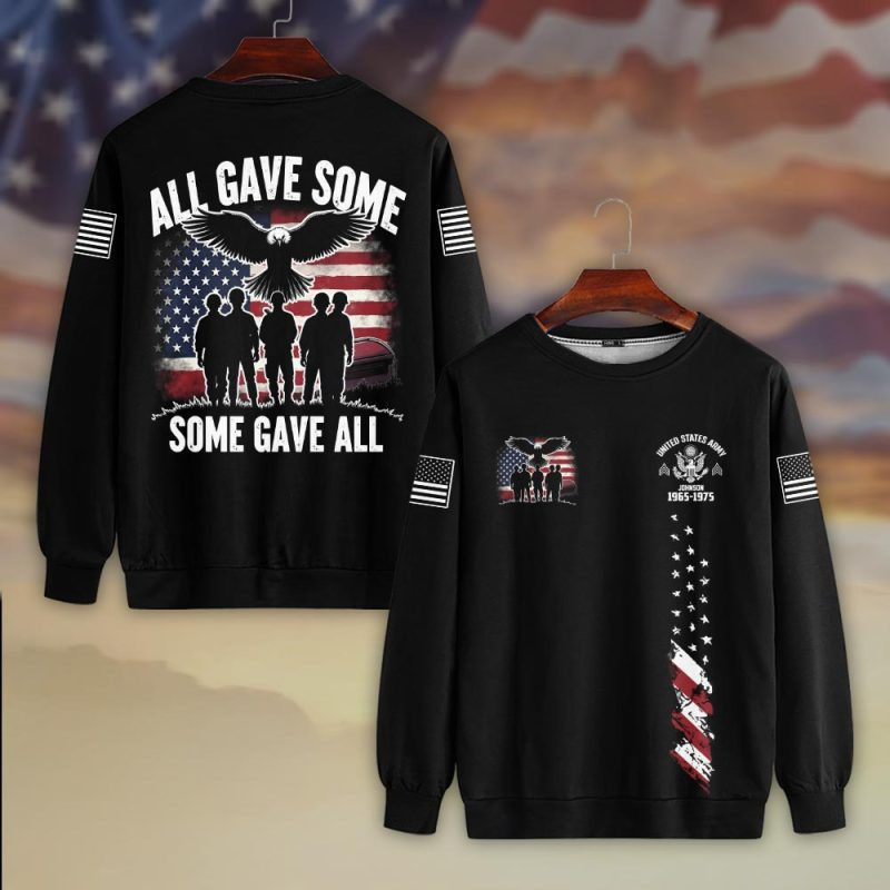 Premium Custom US Army Sweatshirt VPVC750365, Gifts For US Army Veteran, Gifts On Father’s Day, Veterans Day