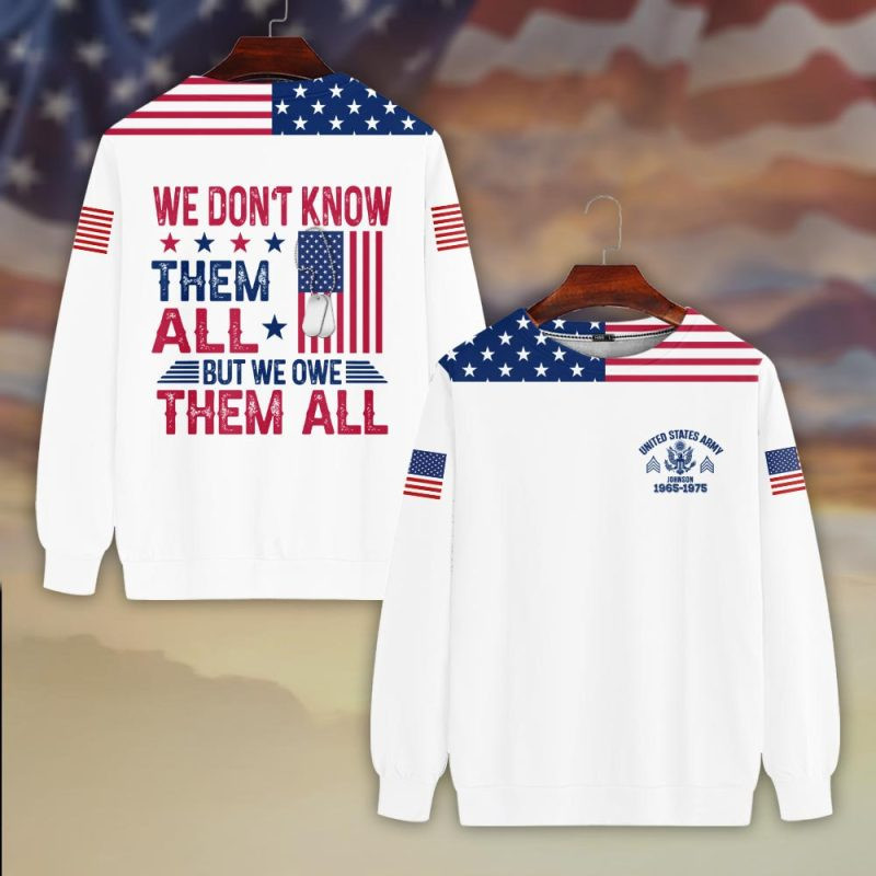 Premium Custom US Army Sweatshirt VPVC750367, Gifts For US Army Veteran, Gifts On Father’s Day, Veterans Day