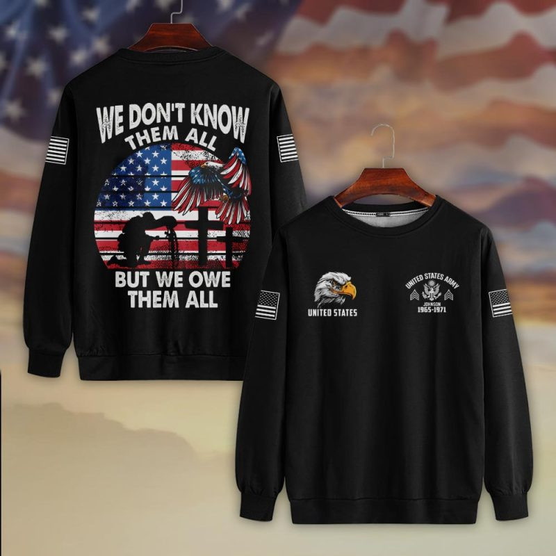 Premium Custom US Army Sweatshirt VPVC750368, Gifts For US Army Veteran, Gifts On Father’s Day, Veterans Day