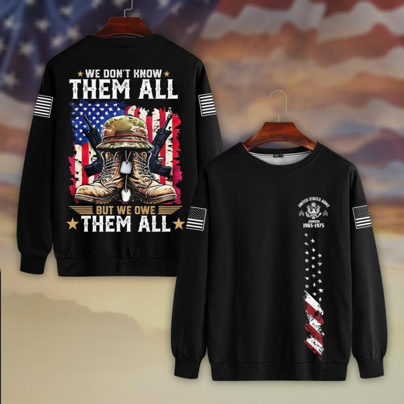 Premium Custom US Army Sweatshirt VPVC750369, Gifts For US Army Veteran, Gifts On Father’s Day, Veterans Day