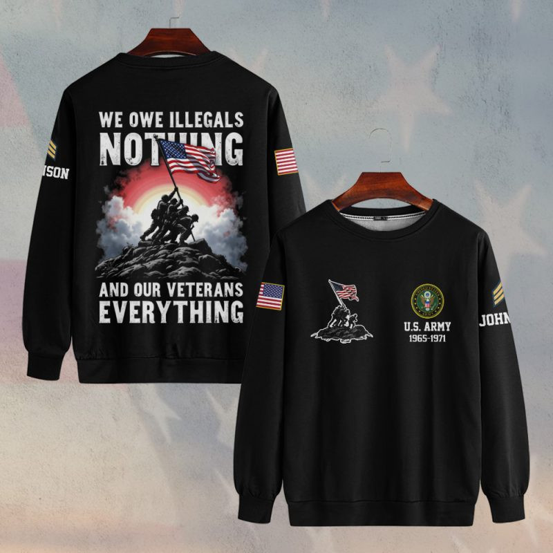 Premium Custom US Army Sweatshirt VPVC750371, Gifts For US Army Veteran, Gifts On Father’s Day, Veterans Day