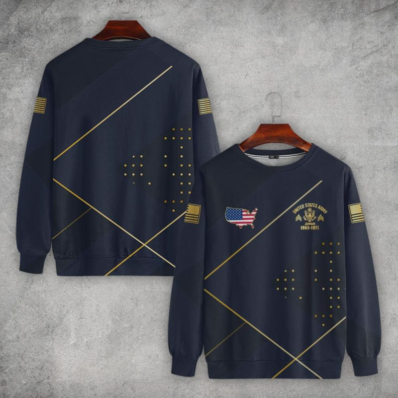 Premium Custom US Army Sweatshirt VPVC750376, Gifts For US Army Veteran, Gifts On Father’s Day, Veterans Day
