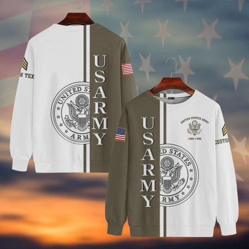 Premium Custom US Army Sweatshirt VPVC750377, Gifts For US Army Veteran, Gifts On Father’s Day, Veterans Day