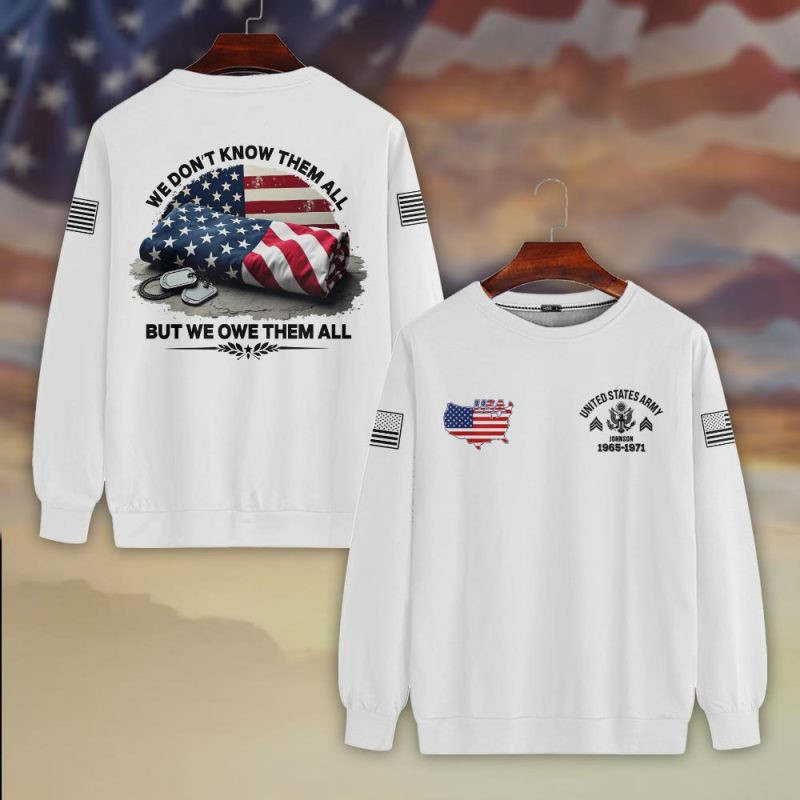 Premium Custom US Army Sweatshirt VPVC750382, Gifts For US Army Veteran, Gifts On Father’s Day, Veterans Day