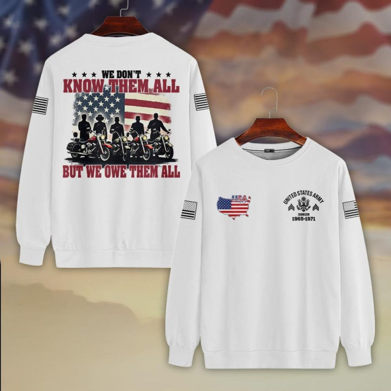 Premium Custom US Army Sweatshirt VPVC750383, Gifts For US Army Veteran, Gifts On Father’s Day, Veterans Day