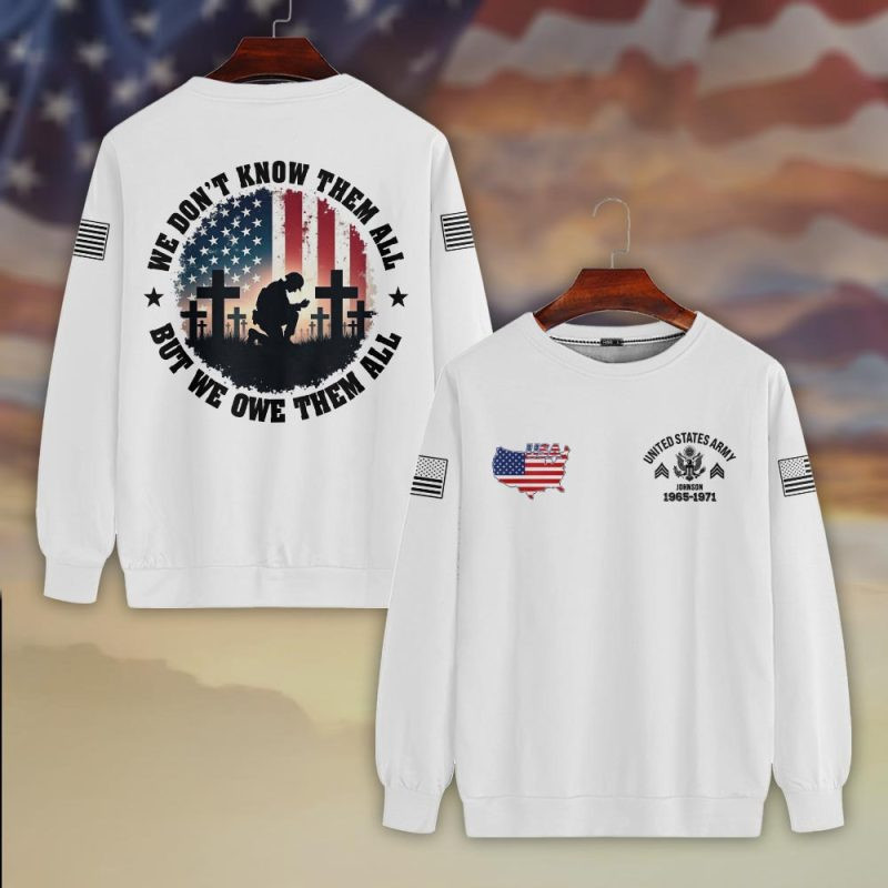 Premium Custom US Army Sweatshirt VPVC750385, Gifts For US Army Veteran, Gifts On Father’s Day, Veterans Day