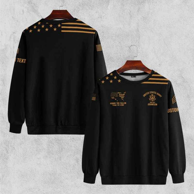 Premium Custom US Army Sweatshirt VPVC750388, Gifts For US Army Veteran, Gifts On Father’s Day, Veterans Day