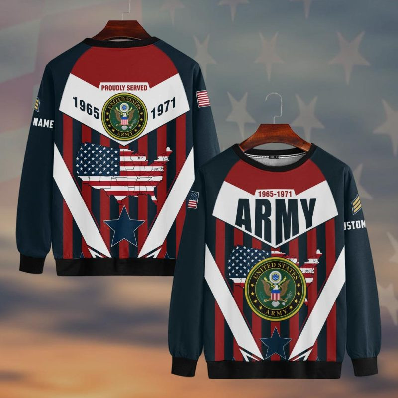 Premium Custom US Army Sweatshirt VPVC750389, Gifts For US Army Veteran, Gifts On Father’s Day, Veterans Day