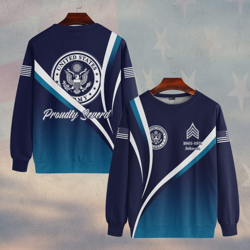 Premium Custom US Army Sweatshirt VPVC750391, Gifts For US Army Veteran, Gifts On Father’s Day, Veterans Day
