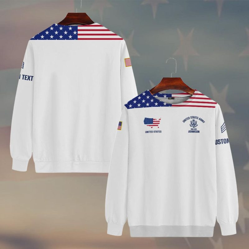 Premium Custom US Army Sweatshirt VPVC750392, Gifts For US Army Veteran, Gifts On Father’s Day, Veterans Day