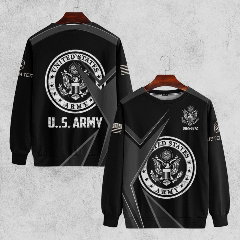 Premium Custom US Army Sweatshirt VPVC750399, Gifts For US Army Veteran, Gifts On Father’s Day, Veterans Day