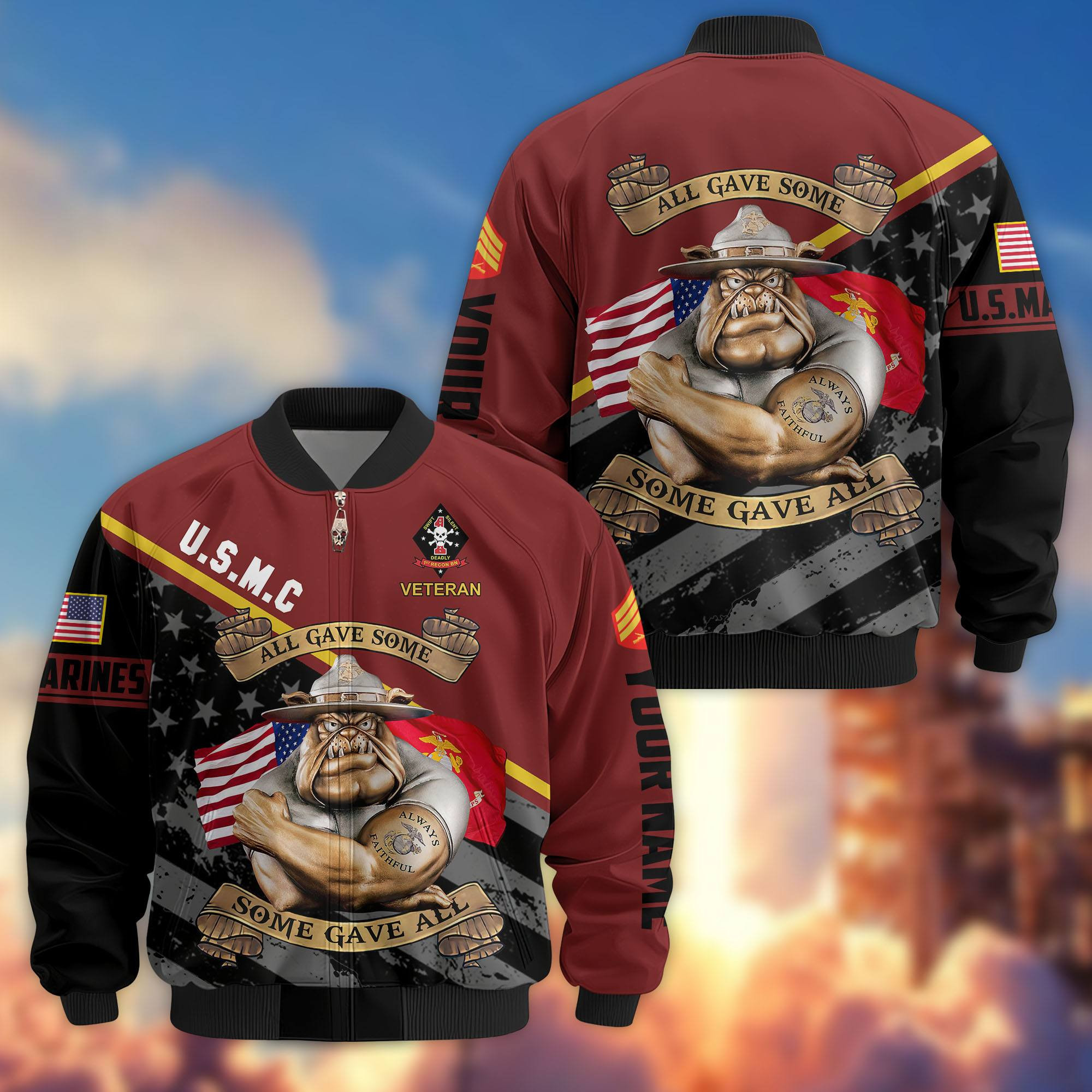 Premium Custom USMC Bomber Jacket CPVC121210