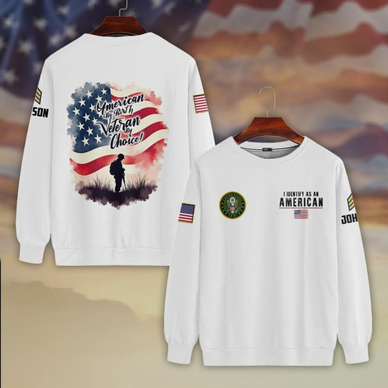 Premium Custom US Army Sweatshirt VPVC750401, Gifts For US Army Veteran, Gifts On Father’s Day, Veterans Day