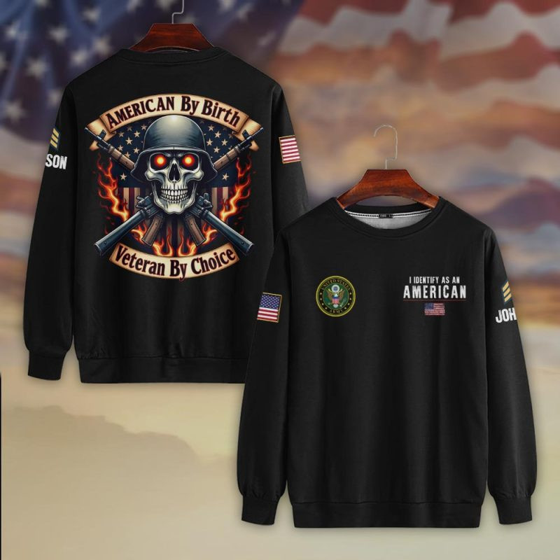 Premium Custom US Army Sweatshirt VPVC750403, Gifts For US Army Veteran, Gifts On Father’s Day, Veterans Day