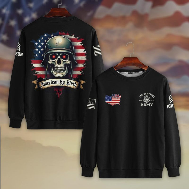 Premium Custom US Army Sweatshirt VPVC750404, Gifts For US Army Veteran, Gifts On Father’s Day, Veterans Day