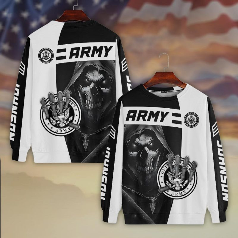 Premium Custom US Army Sweatshirt VPVC750407, Gifts For US Army Veteran, Gifts On Father’s Day, Veterans Day