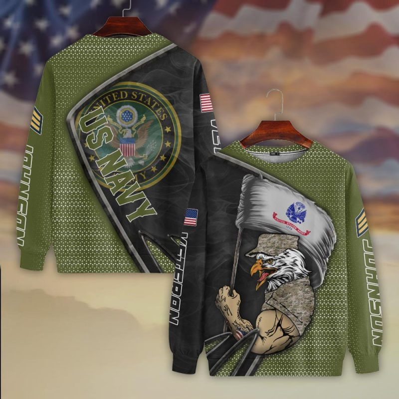 Premium Custom US Army Sweatshirt VPVC750409, Gifts For US Army Veteran, Gifts On Father’s Day, Veterans Day