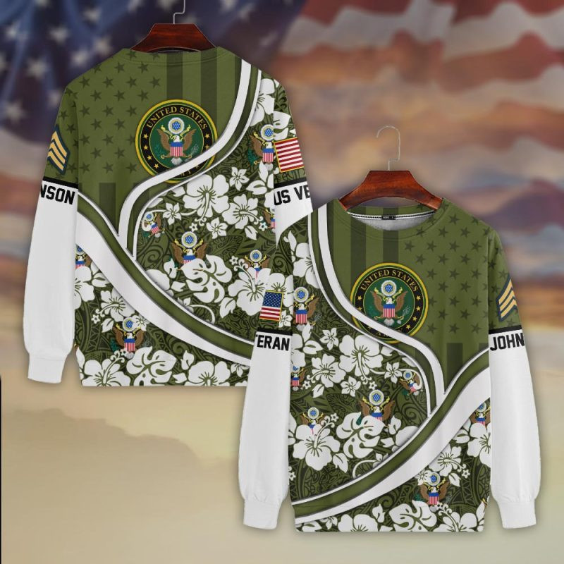 Premium Custom US Army Sweatshirt VPVC750412, Gifts For US Army Veteran, Gifts On Father’s Day, Veterans Day