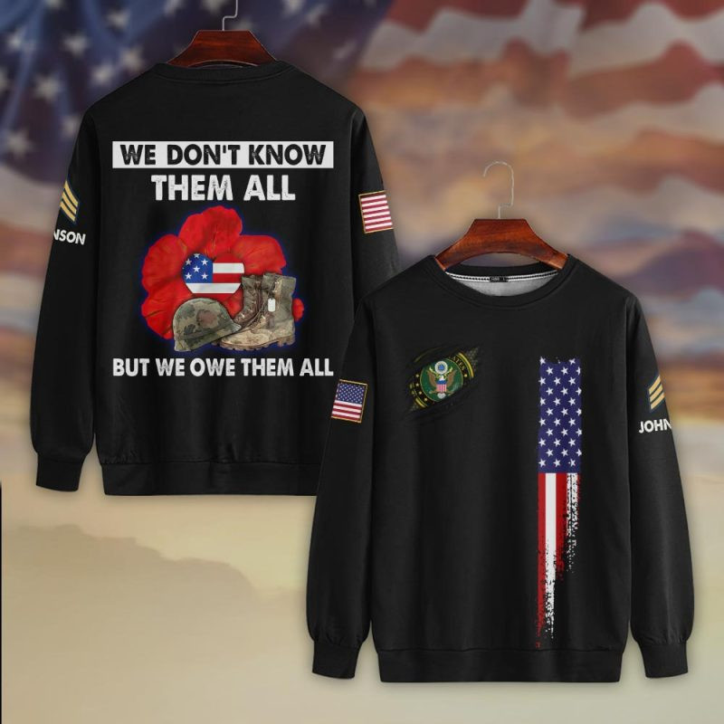 Premium Custom US Army Sweatshirt VPVC750417, Gifts For US Army Veteran, Gifts On Father’s Day, Veterans Day