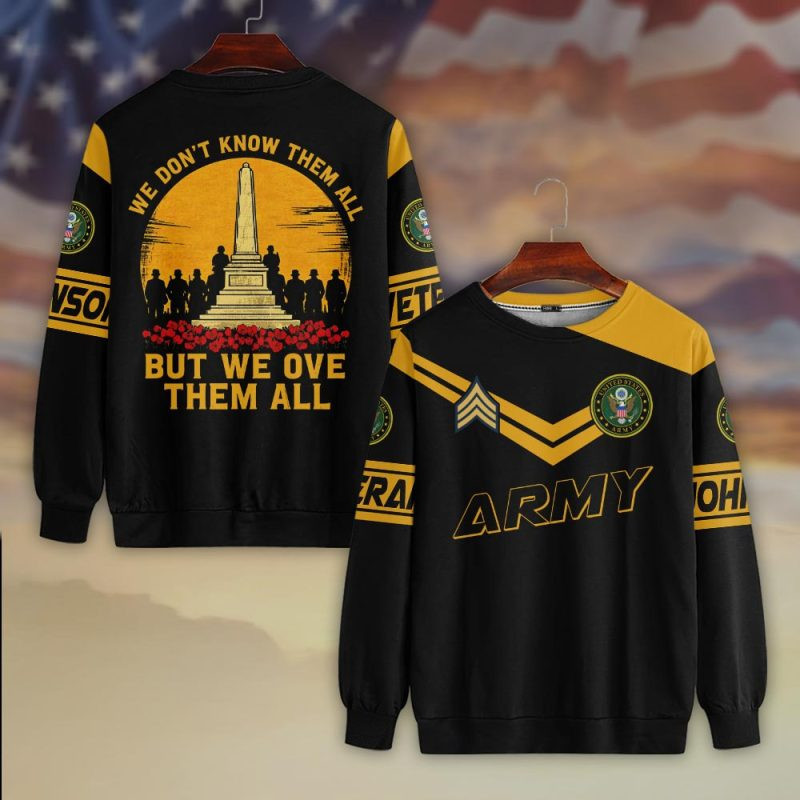 Premium Custom US Army Sweatshirt VPVC750418, Gifts For US Army Veteran, Gifts On Father’s Day, Veterans Day