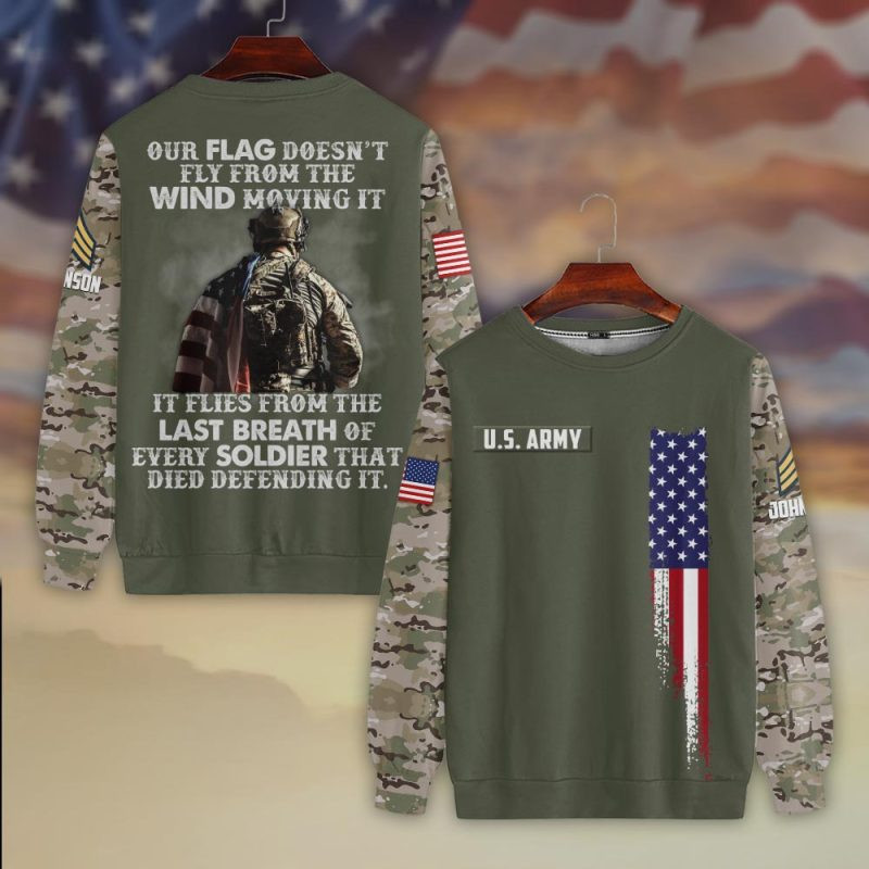Premium Custom US Army Sweatshirt VPVC750420, Gifts For US Army Veteran, Gifts On Father’s Day, Veterans Day