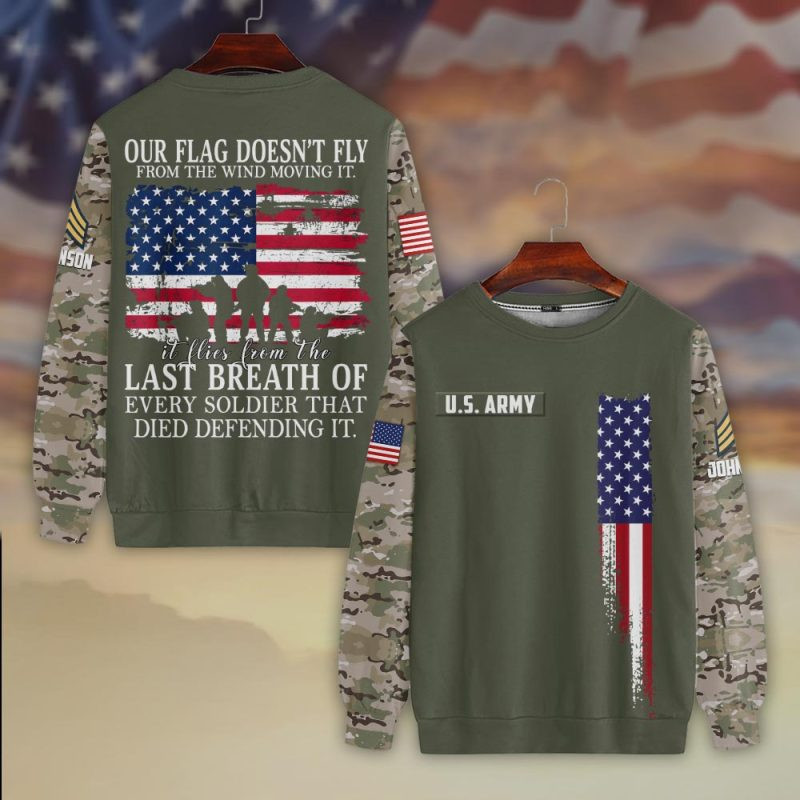 Premium Custom US Army Sweatshirt VPVC750421, Gifts For US Army Veteran, Gifts On Father’s Day, Veterans Day