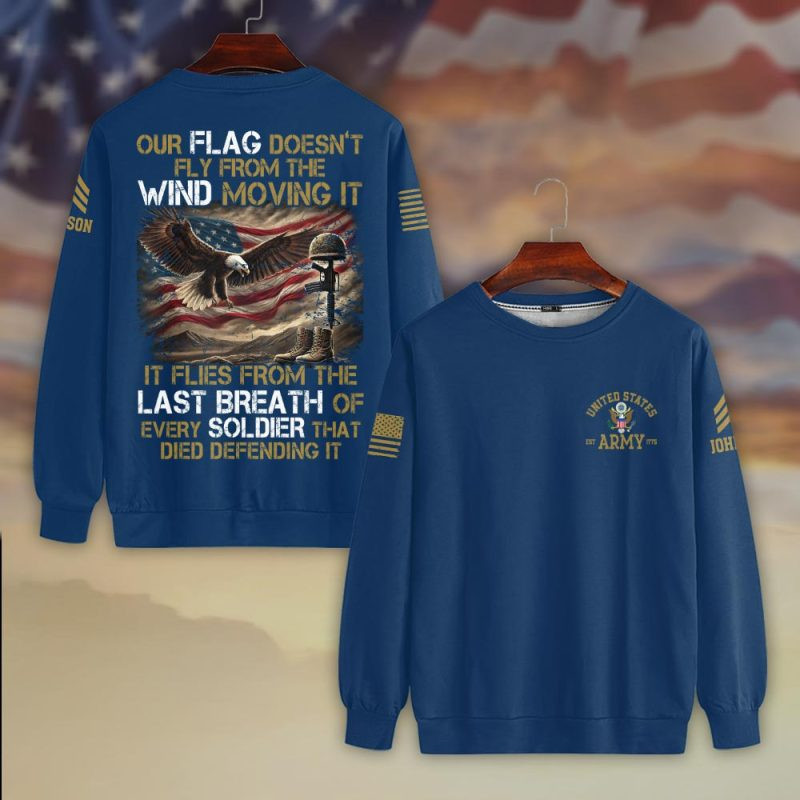 Premium Custom US Army Sweatshirt VPVC750422, Gifts For US Army Veteran, Gifts On Father’s Day, Veterans Day