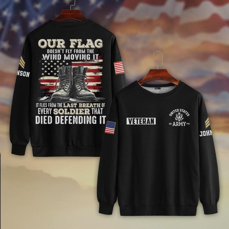 Premium Custom US Army Sweatshirt VPVC750425, Gifts For US Army Veteran, Gifts On Father’s Day, Veterans Day