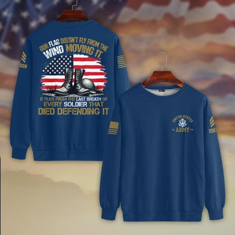Premium Custom US Army Sweatshirt VPVC750431, Gifts For US Army Veteran, Gifts On Father’s Day, Veterans Day