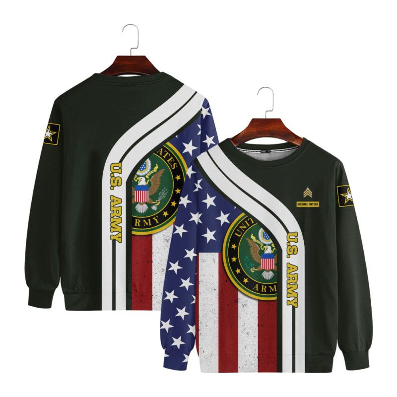 Premium Custom US Army Sweatshirt VPVC750433, Gifts For US Army Veteran, Gifts On Father’s Day, Veterans Day