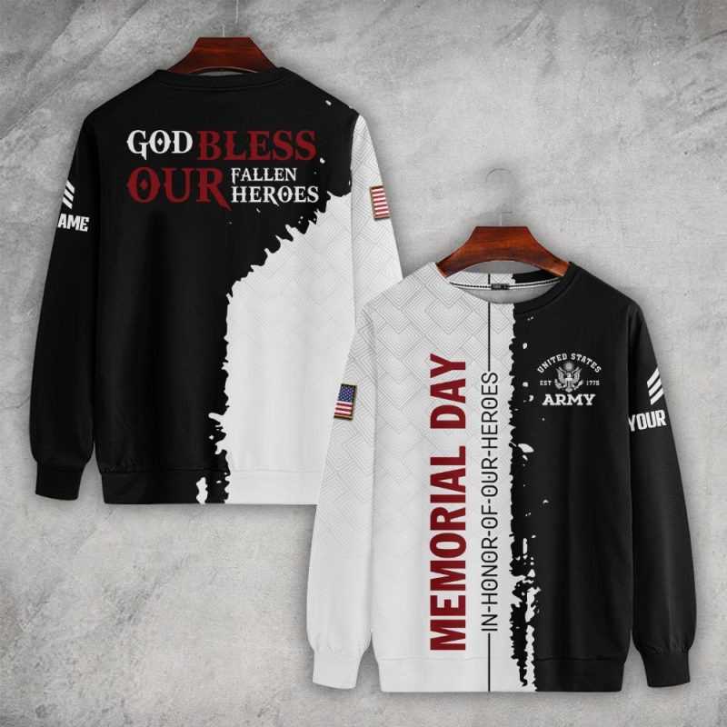 Premium Custom US Army Sweatshirt VPVC750434, Gifts For US Army Veteran, Gifts On Father’s Day, Veterans Day