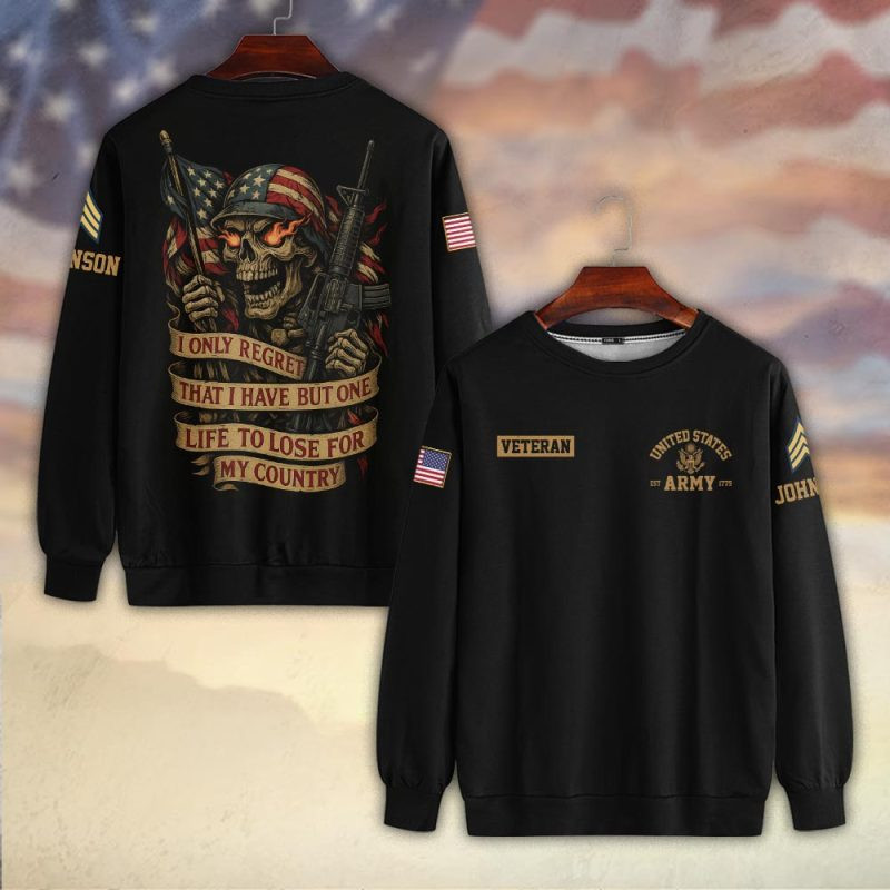 Premium Custom US Army Sweatshirt VPVC750442, Gifts For US Army Veteran, Gifts On Father’s Day, Veterans Day