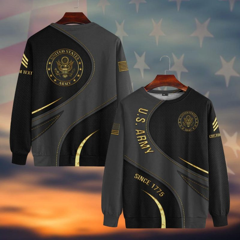 Premium Custom US Army Sweatshirt VPVC750448, Gifts For US Army Veteran, Gifts On Father’s Day, Veterans Day