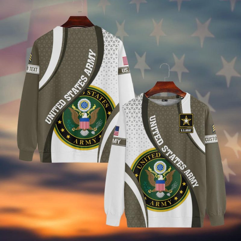 Premium Custom US Army Sweatshirt VPVC750450, Gifts For US Army Veteran, Gifts On Father’s Day, Veterans Day