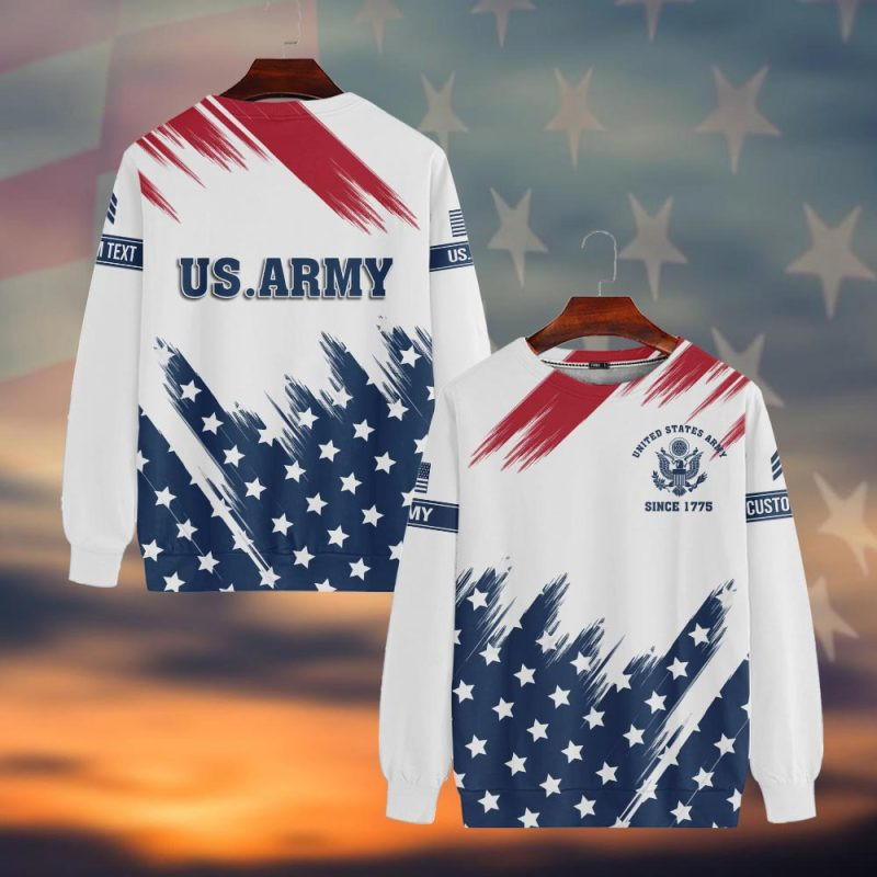 Premium Custom US Army Sweatshirt VPVC750449, Gifts For US Army Veteran, Gifts On Father’s Day, Veterans Day