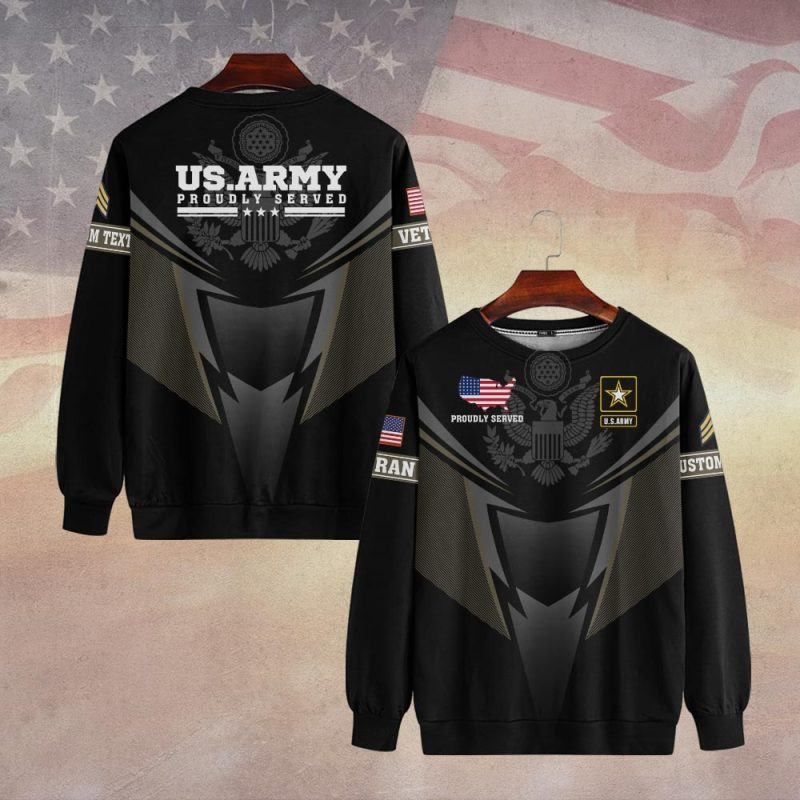 Premium Custom US Army Sweatshirt VPVC750453, Gifts For US Army Veteran, Gifts On Father’s Day, Veterans Day