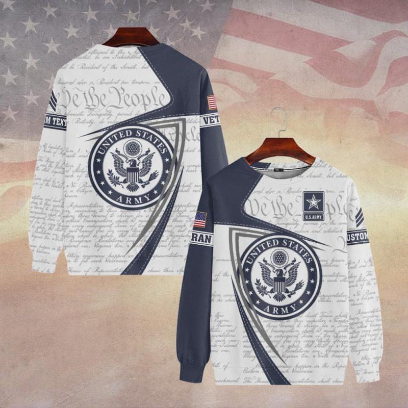 Premium Custom US Army Sweatshirt VPVC750457, Gifts For US Army Veteran, Gifts On Father’s Day, Veterans Day