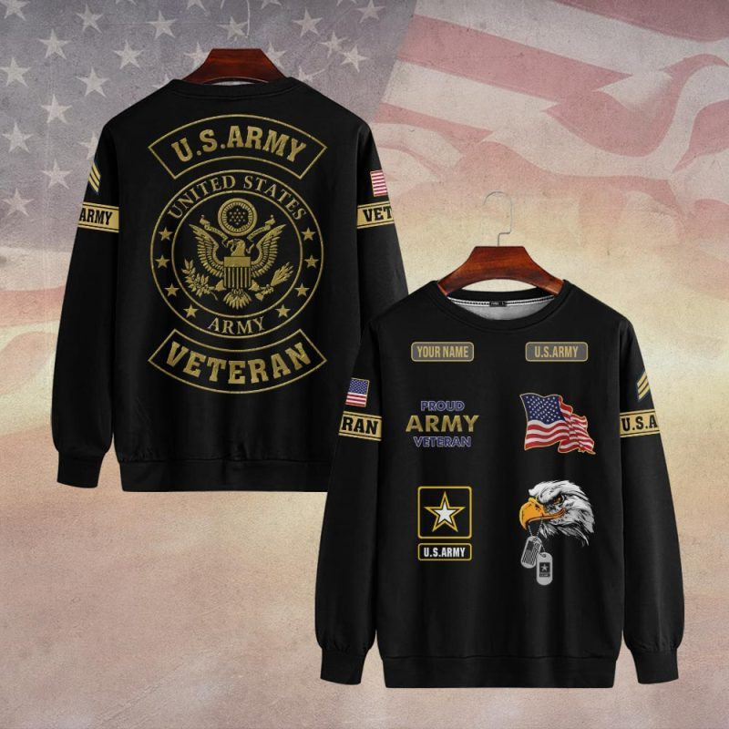Premium Custom US Army Sweatshirt VPVC750458, Gifts For US Army Veteran, Gifts On Father’s Day, Veterans Day