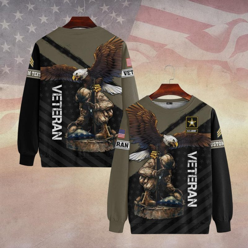 Premium Custom US Army Sweatshirt VPVC750460, Gifts For US Army Veteran, Gifts On Father’s Day, Veterans Day