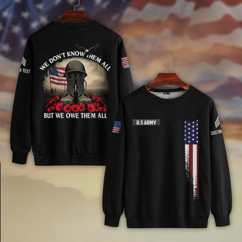 Premium Custom US Army Sweatshirt VPVC750462, Gifts For US Army Veteran, Gifts On Father’s Day, Veterans Day