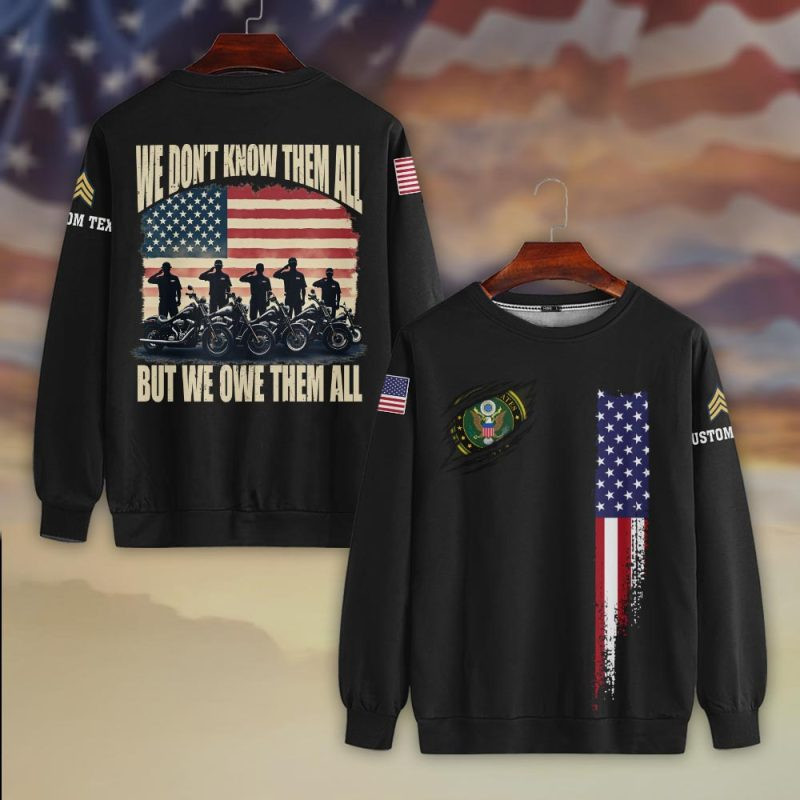 Premium Custom US Army Sweatshirt VPVC750464, Gifts For US Army Veteran, Gifts On Father’s Day, Veterans Day