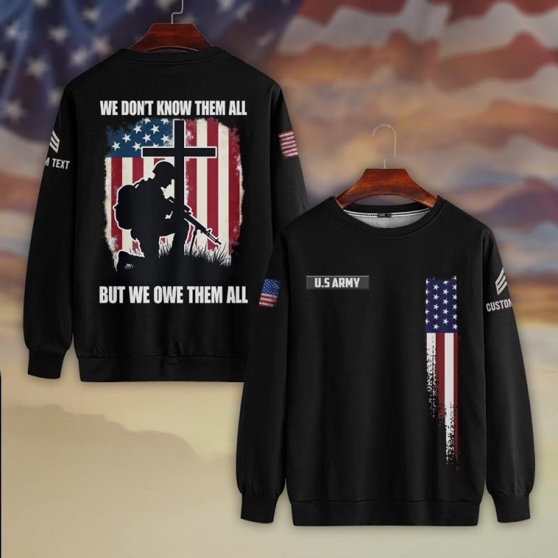 Premium Custom US Army Sweatshirt VPVC750465, Gifts For US Army Veteran, Gifts On Father’s Day, Veterans Day
