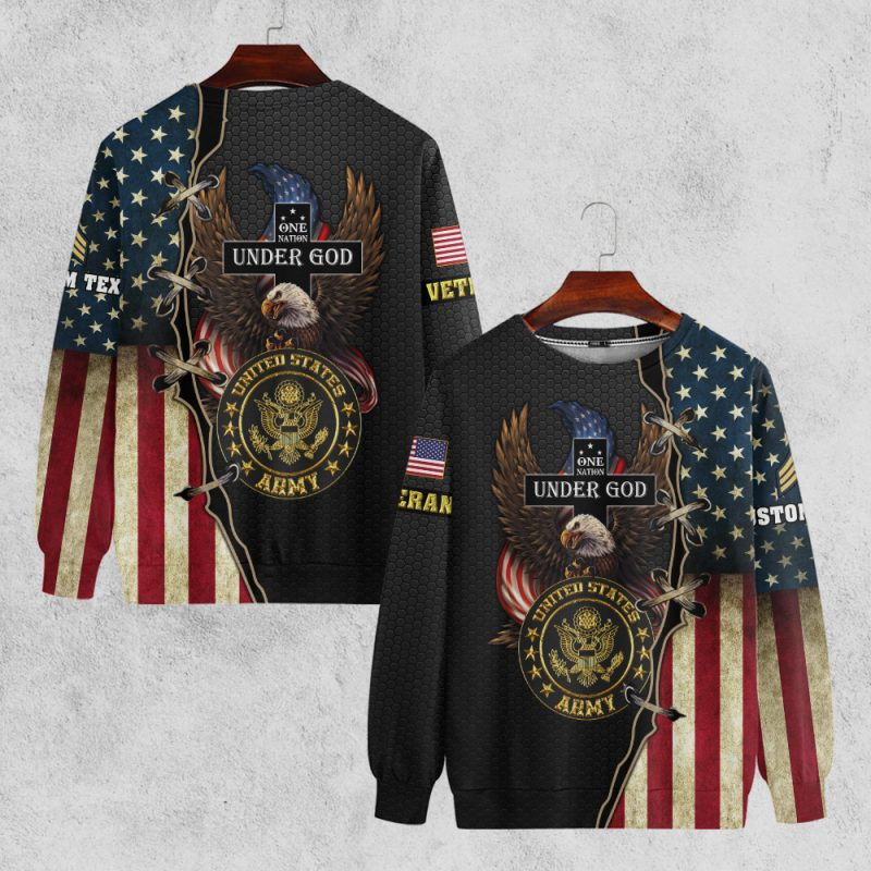 Premium Custom US Army Sweatshirt VPVC750467, Gifts For US Army Veteran, Gifts On Father’s Day, Veterans Day