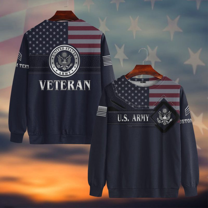 Premium Custom US Army Sweatshirt VPVC750468, Gifts For US Army Veteran, Gifts On Father’s Day, Veterans Day