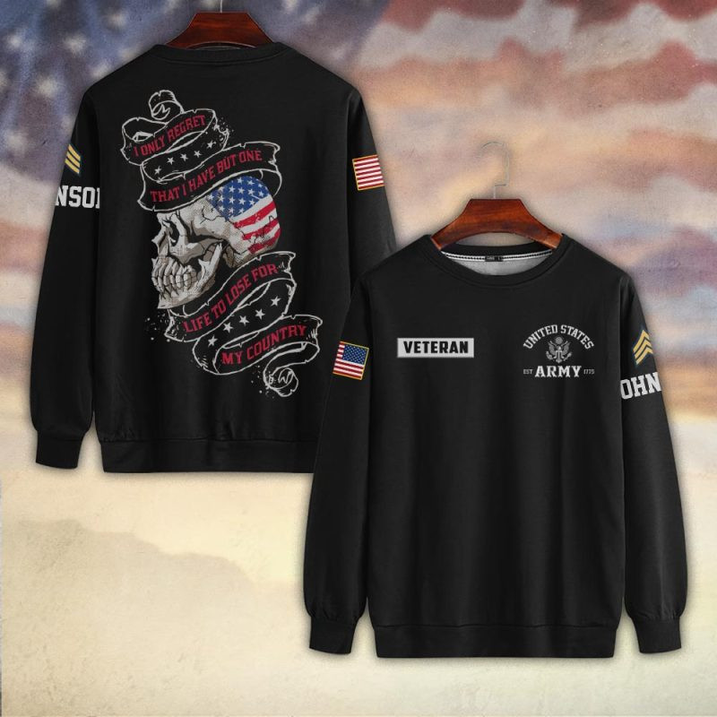 Premium Custom US Army Sweatshirt VPVC750473, Gifts For US Army Veteran, Gifts On Father’s Day, Veterans Day