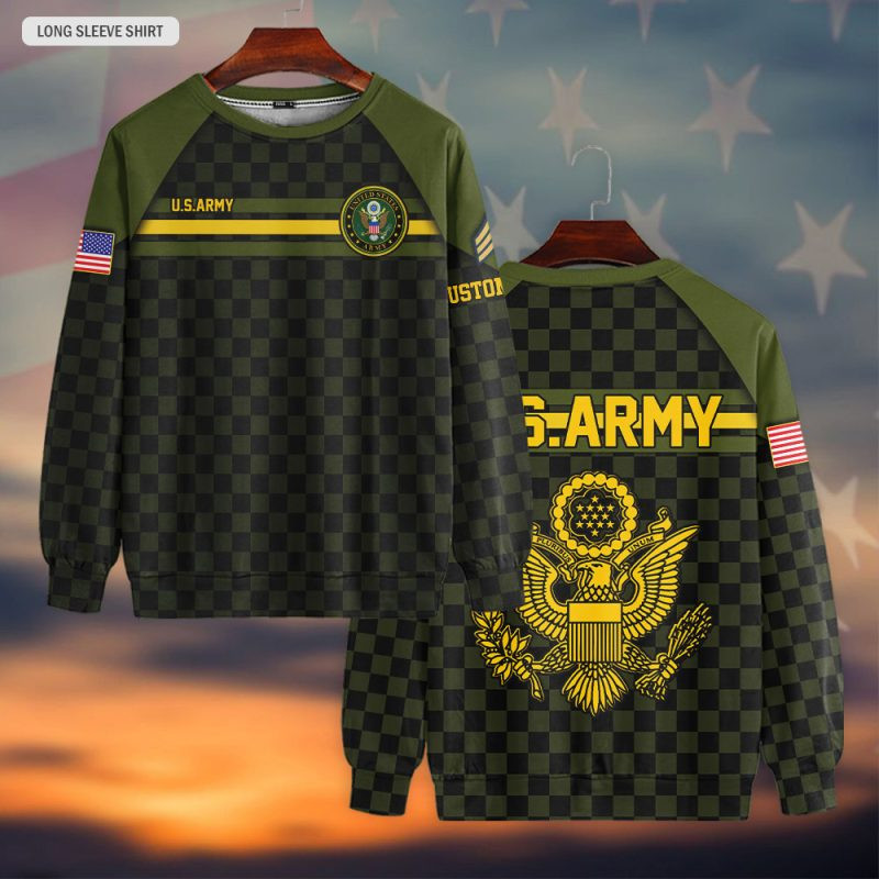 Premium Custom US Army Sweatshirt VPVC750480, Gifts For US Army Veteran, Gifts On Father’s Day, Veterans Day
